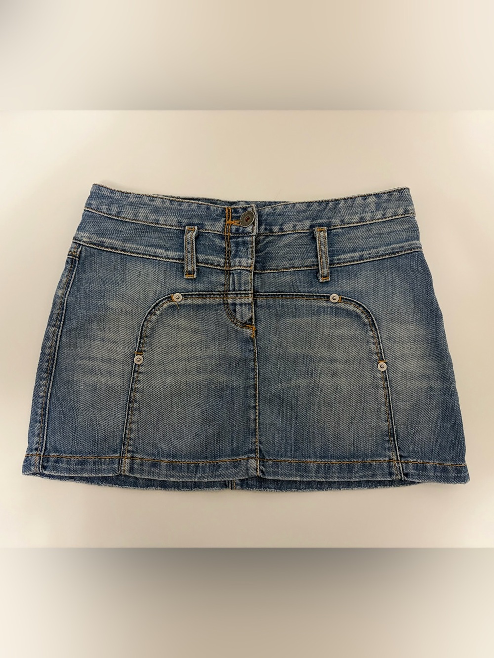 Vintage Y2K Low Rise Denim Mini Skirt